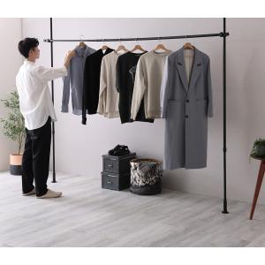 ワードローブ 突っ張り 伸縮 ハンガーラック 棚 衣類収納 洋服掛け