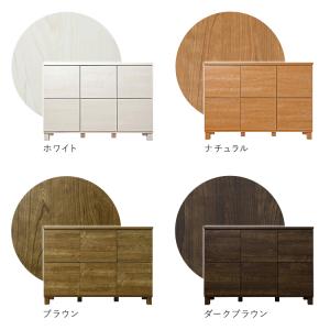 キャビネット 幅110cm 日本製 3列2段 ...の詳細画像3