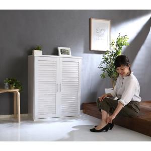 シューズラック 下駄箱 靴箱 おしゃれ 玄関収納 ナチュラルモダン キャビネット 通気性 ルーバー扉 木製 薄型 幅75cm