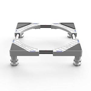 洗濯機 台 DEWEL 2021新版/ネジ作業弊社お任せ 冷蔵庫 台 かさ上げ台 9.5~12CM高度調節 洗濯機パン 排水パン 引っ越しツール 36