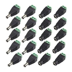 KKHMF 20個セット DCジャック アダプター 5.5 * 2.1mm DC電源プラグ