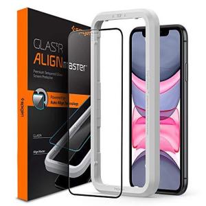 Spigen AlignMaster 全面保護 ガラスフィルム iPhone 11 iPhone XR 用 ガイド枠付き iPhone11 用 保護