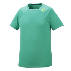 【SALE50%OFF】アシックス(ASICS) メンズ アスリートSSトップ ATHLETE SS TOP 130224 4005:Pグリーン【ゆうパケットOK】｜rally