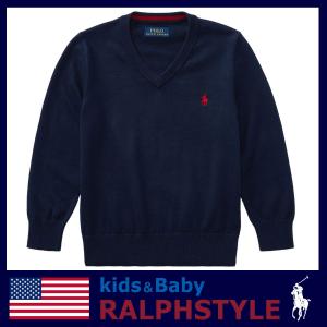 ポロ ラルフローレン Vネック セーター 半袖 クラシックポニー 綿100％ 紺 フォーマル メール便送料無料｜ralphstyle