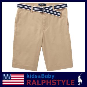 ポロ ラルフローレン ハーフパンツ スリムフィット ベルト付  ベージュ ジュニア ボーイズ｜ralphstyle