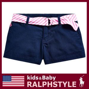 ポロ ラルフローレン ショートチノパンツ ネイビー 紺 キッズ ガールズ｜ralphstyle