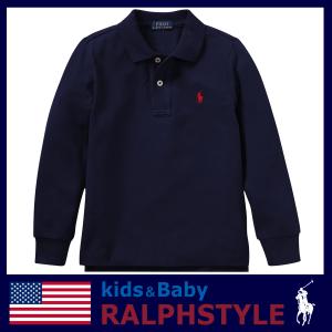 ポロ ラルフローレン 長袖 コットン メッシュ ポロシャツ クラシックポニー ネイビー 黒 キッズ 男の子｜ralphstyle