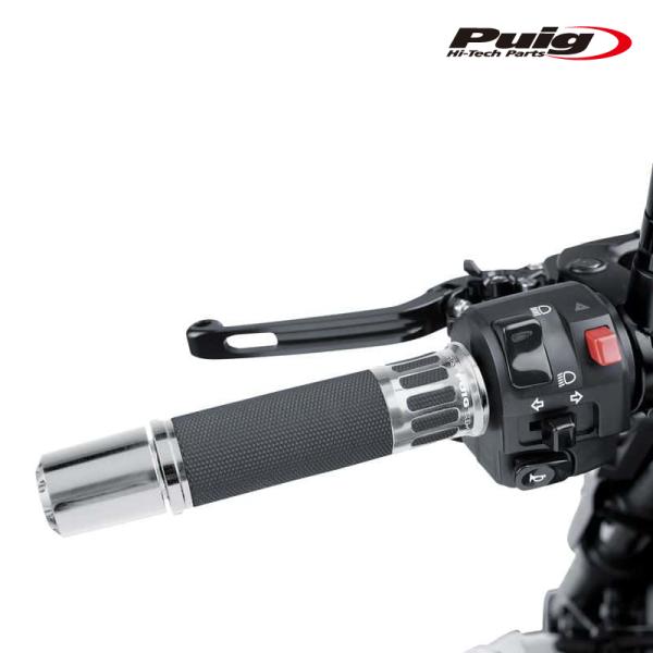 Puig 5879P RACING GRIPS [SILVER] 119mm 汎用 プーチ レーシン...