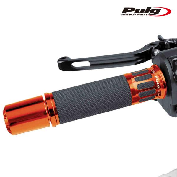 Puig 8188T RACING GRIPS [ORANGE] 123mm 汎用 レーシンググリッ...