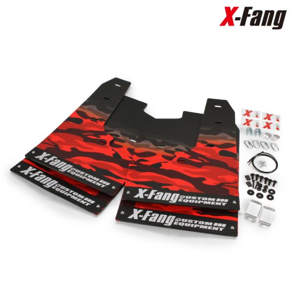 X-Fang M40102CRD Mudflap CAMOUFLAGE Pattern RED マッ...