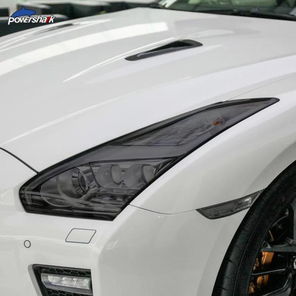 【並行輸入品】 2 Pcs ヘッドライト ブラック 保護 フィルム プロテクト 透明 TPU ステッ...