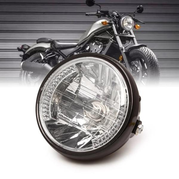 【並行輸入品】 汎用 7" 12v バイク ヘッドライト ウィンカー ヘッド ランプ ハーレー ボバ...