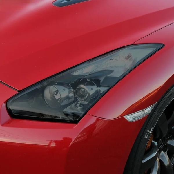 【並行輸入品】 2 Pcs ヘッドライト 保護 フィルム ヘッドライト ビニール 透明 ブラック T...