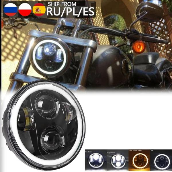 【並行輸入品】 モトクロス 5.75 インチ LED ヘッドライト ホンダ シャドウ VT 600 ...