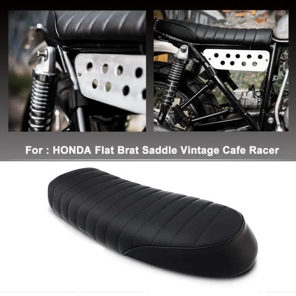 【並行輸入品】 バイク ヴィンテージ サドル カフェレーサー シート レザー Flat Benche...