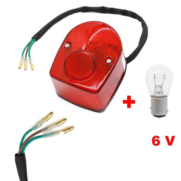 【並行輸入品】 6V テールライト テールライト ストップ ブレーキ ランプ W/ バルブ ホンダ ...