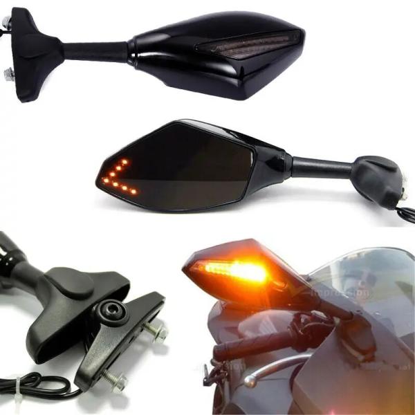 【並行輸入品】 1 ペア バイク LED ウィンカー ミラー ホンダ CBR600RR 1000RR...