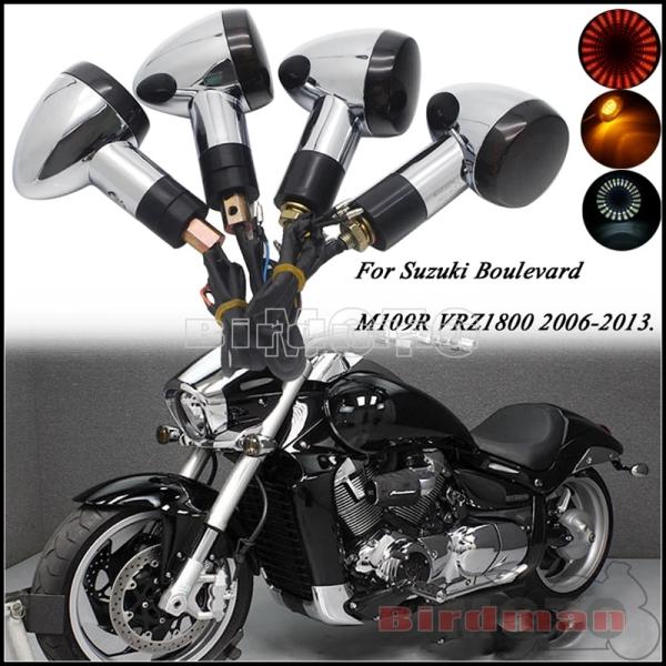 【並行輸入品】 2x 4x バイク フロント リア ウィンカー スズキ ブルバード M109R VR...