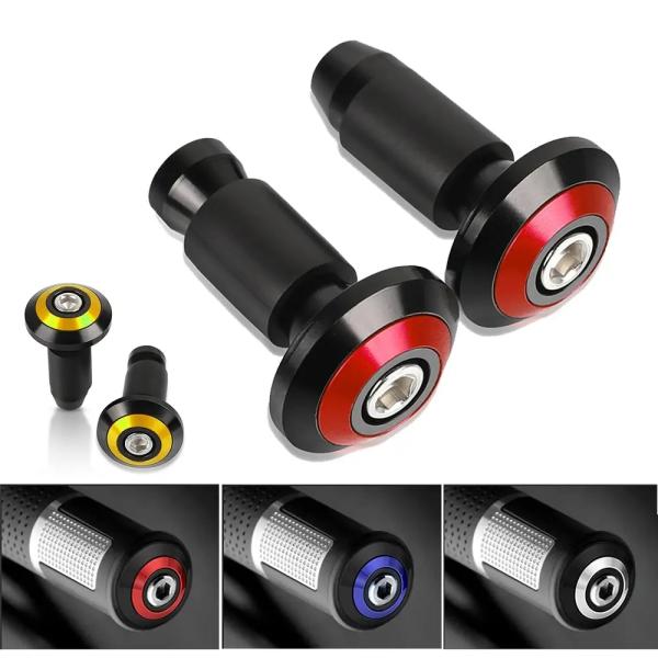 【並行輸入品】 バイク CNC 7/8'' ハンドル エンド 重量s ハンドル バー グリップ キャ...