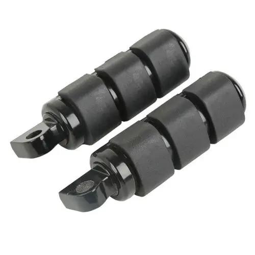 【並行輸入品】 バイク ブラック/メッキ 3/8&apos;&apos; ホール フットペグ フット ペグ ハーレー ソ...