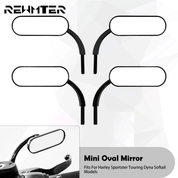 【並行輸入品】 バイク リア リア Oval サイド ミラー ハーレー ダイナ ソフテイル ツーリン...