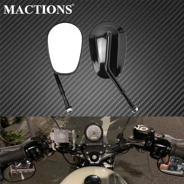 【並行輸入品】 バイク リア リア サイド ミラー ハーレー ダイナ ツーリング エレクトラグライド...