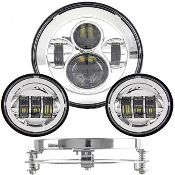 【並行輸入品】 7インチ LED ヘッドライト +4.5インチ フォグ ライト 7"ブラケット ハー...