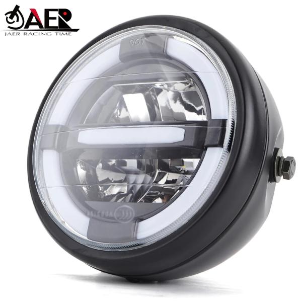 並行輸入品 7" バイク LED ヘッドライト ハイ ロー ビーム DRL デイライト 走行 ライト...