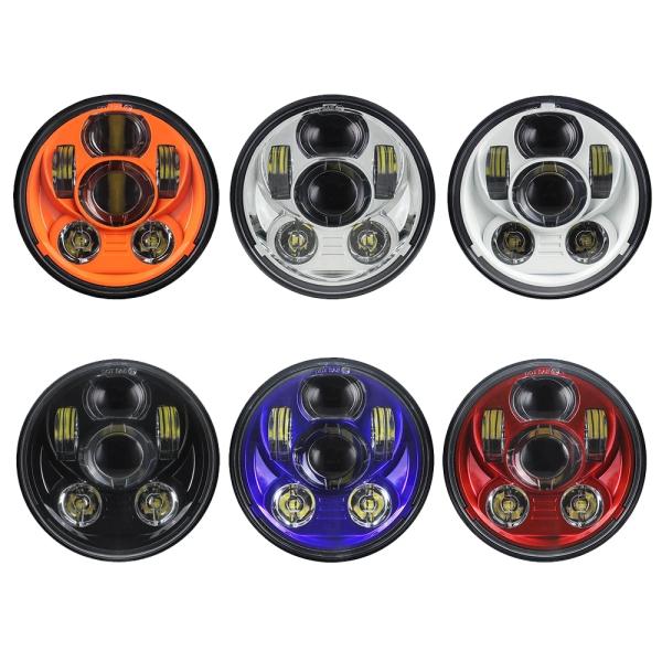 【並行輸入品】 FADUIES 5.75" 5 3/4 LED バイク ヘッドライト ブラック ハー...