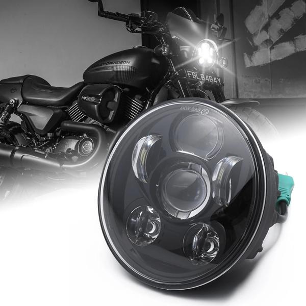 【並行輸入品】 5.75 インチ LED バイク プロジェクター ヘッドライト LED Hi/Lo ...