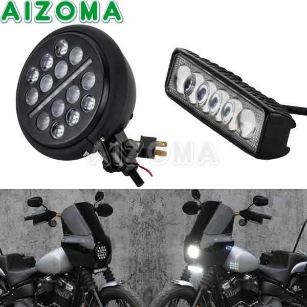 【並行輸入品】 Club 5.75'' LED ヘッドライト 5-3/4" スポットライト Work...