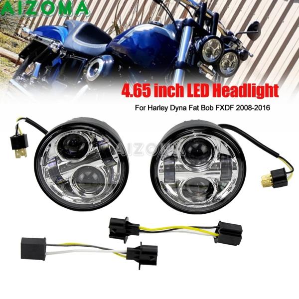 【並行輸入品】 1ペア バイク フロント LED ライト 4.65 インチ ヘッドライト ハーレー ...
