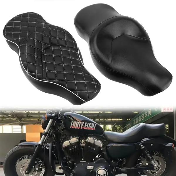 【並行輸入品】 バイク Two-up レザー シート カスタム Thick ドライブr シート クッ...