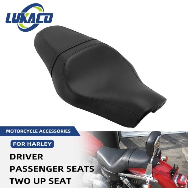 【並行輸入品】 バイク Two Up シート クッションs フロント ドライブr リア PU レザー...