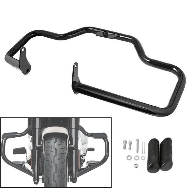 【並行輸入品】 バイク ブラック 1 1/4" Mustache エンジン ガード クラッシュバー ...