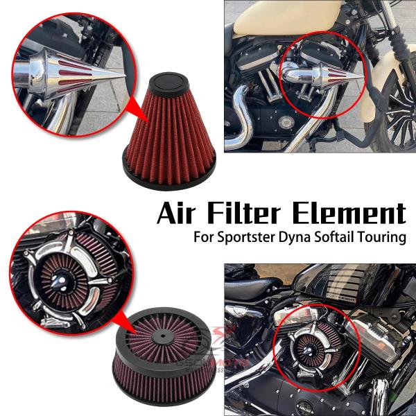 【並行輸入品】 バイク エアー フィルタ― エレメント クリーナー インテーク ハーレー ツーリング...