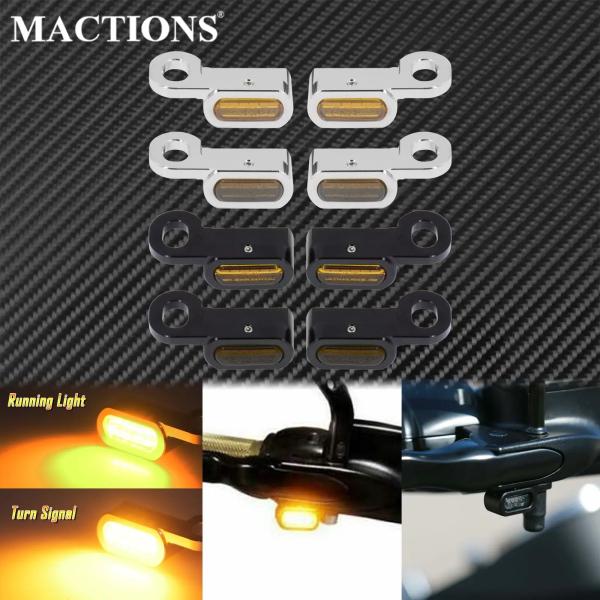 並行輸入品 バイク 12V LED ミニ ウィンカー インジケーター 走行 ライト E マーク ハー...
