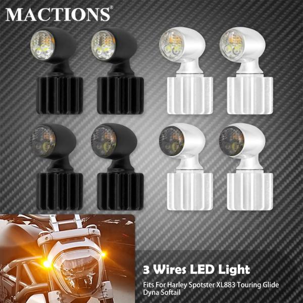 【並行輸入品】 バイク 2P LED ミニ ランプ ウィンカー アンバー オレンジ ライト 12V ...