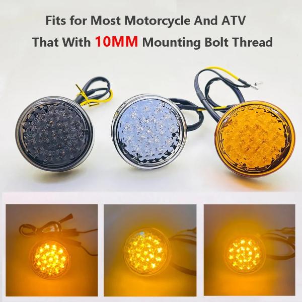 【並行輸入品】 Yecnecty 2P 汎用 バイク ウィンカー LED インジケータ― ATV フ...