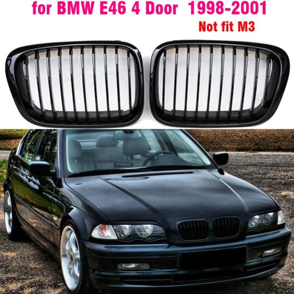 並行輸入品 フロント キドニー グリル バンパー グリル マット BMW E46 3-シリーズ 32...