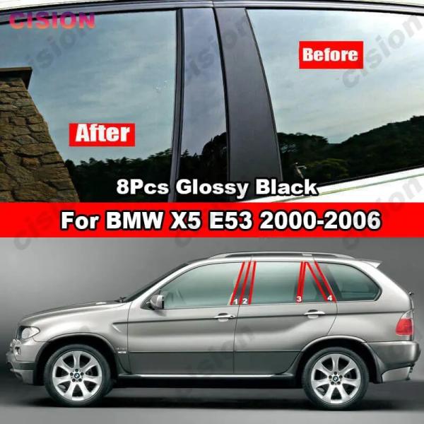 並行輸入品 8x ミラー Effect ウィンドウ ドア B C ピラー Post カバー BMW ...