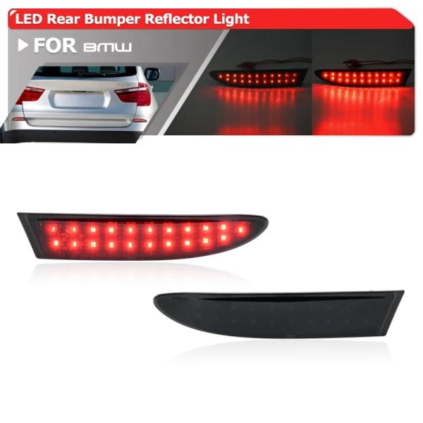 【並行輸入品】 スモーク LED リア バンパー リフレクター BMW F25 X3 Pre-LCI...