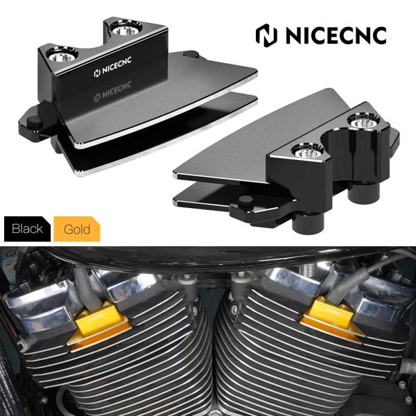 【並行輸入品】 M8 エンジン フィンned スパーク プラグ カバー ハーレー ロードキング スト...