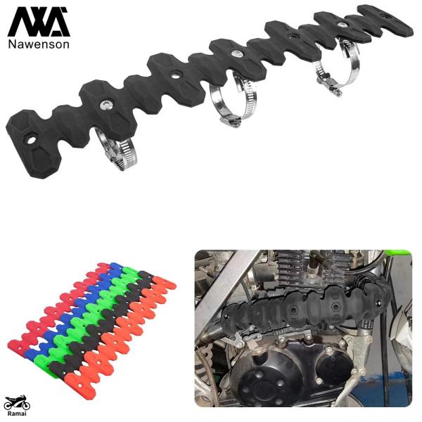 【並行輸入品】 バイク ヘッド パイプ ガード フレキシビル エキゾースト Heat シールド 4-...