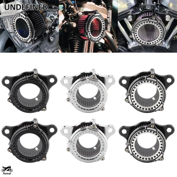【並行輸入品】 バイク エアー クリーナー インテーク フィルタ― アルミ Small 透明 ハーレ...