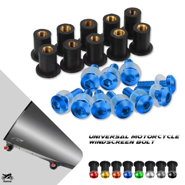 【並行輸入品】 10P 風防スクリーン Bolt スクリュー 汎用 バイク ホンダ VFR750 V...