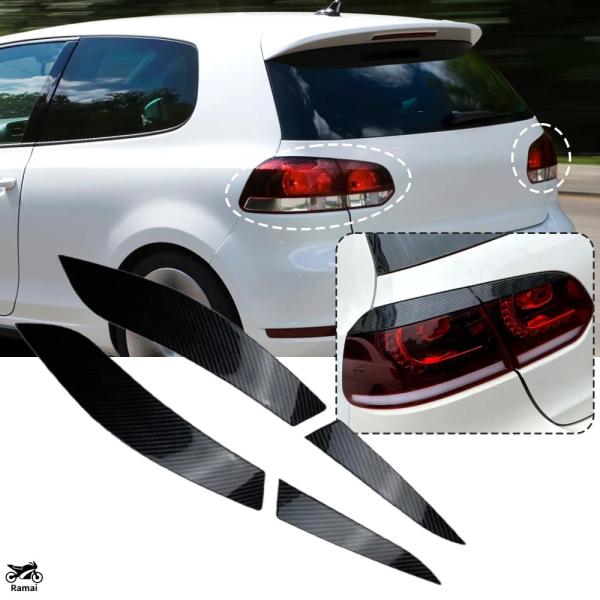 【並行輸入品】 リア テールライト ランプ アイライン アイライン カバー カーボン ブラック フォ...