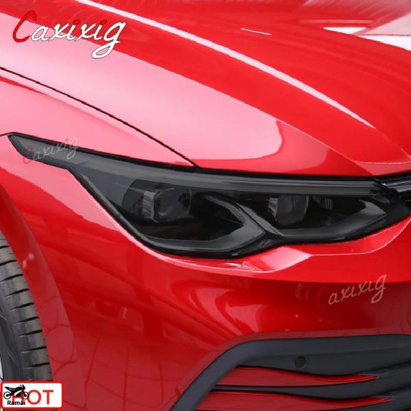 【並行輸入品】 2P ヘッドライト 保護 フィルム スモーク ブラック 透明 TPU ステッカー フ...