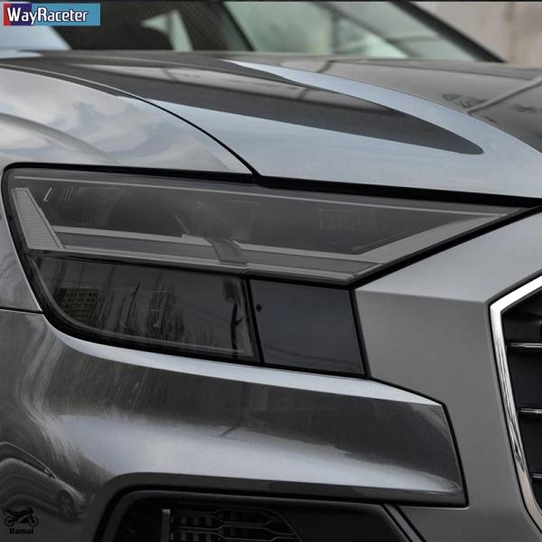 【並行輸入品】 ヘッドライト 保護 フィルム スモーク ブラック TPU ステッカー アウディ Q2...