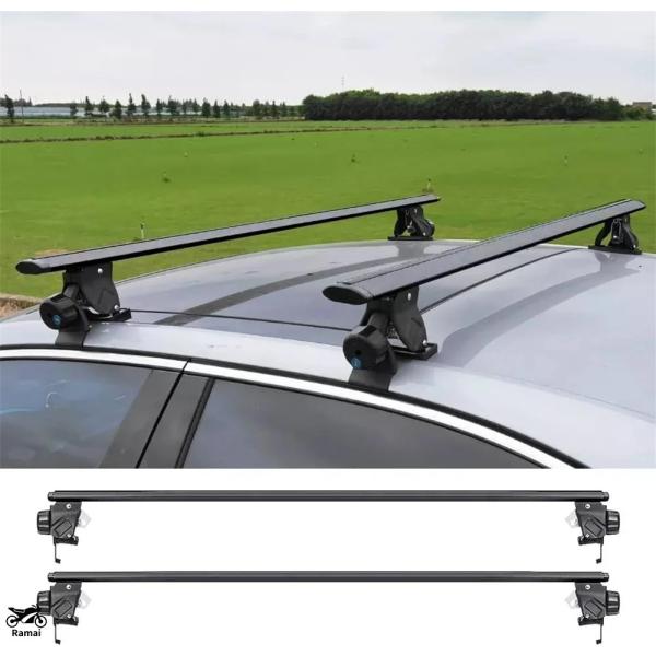 【並行輸入品】 2P W/O ルーフ Rail ラックs アルミ ロックable ルーフ Rail ...